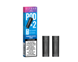 Boîtes 2 pods Elfbar 4en1 Framboise bleue et cerise 10MG