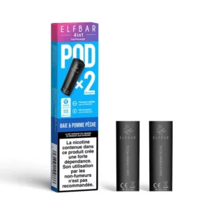 Boîtes 2 pods Elfbar 4en1 Baie et Pomme Pêche