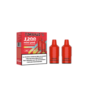 Pack de 2 Pods Tornado Mini 2ml 20mg Fraise Pastèque